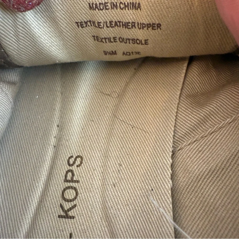 Michael Kors Brown Logo Metallic Toe Sneakers Size 9.5M